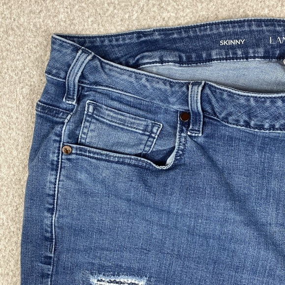 Lane Bryant distressed skinny jeans size 26 raw hem high waisted - Picture 4 of 14